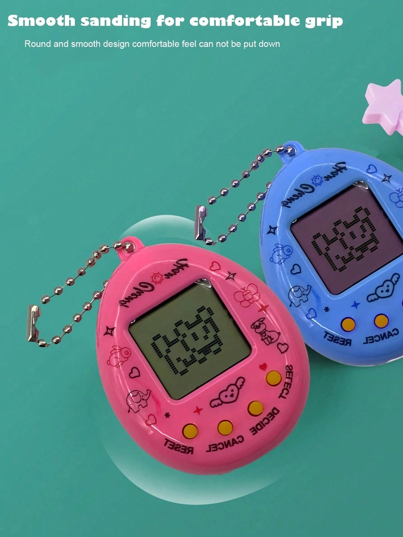Electronic Pet Game Handheld Retro Game Console, 168-In-1 Games, Black & White Screen, Keychain Pendant Decor, Virtual Pet, Gift For Teens, College Students, Office Workers, Includes Battery