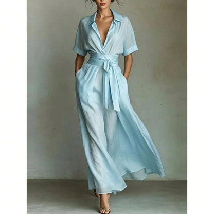 Elegant French Vacation Style Maxi Dress Women 2026 Chic Retro Slim Fit Holiday Dress