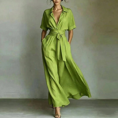 Elegant French Vacation Style Maxi Dress Women 2026 Chic Retro Slim Fit Holiday Dress