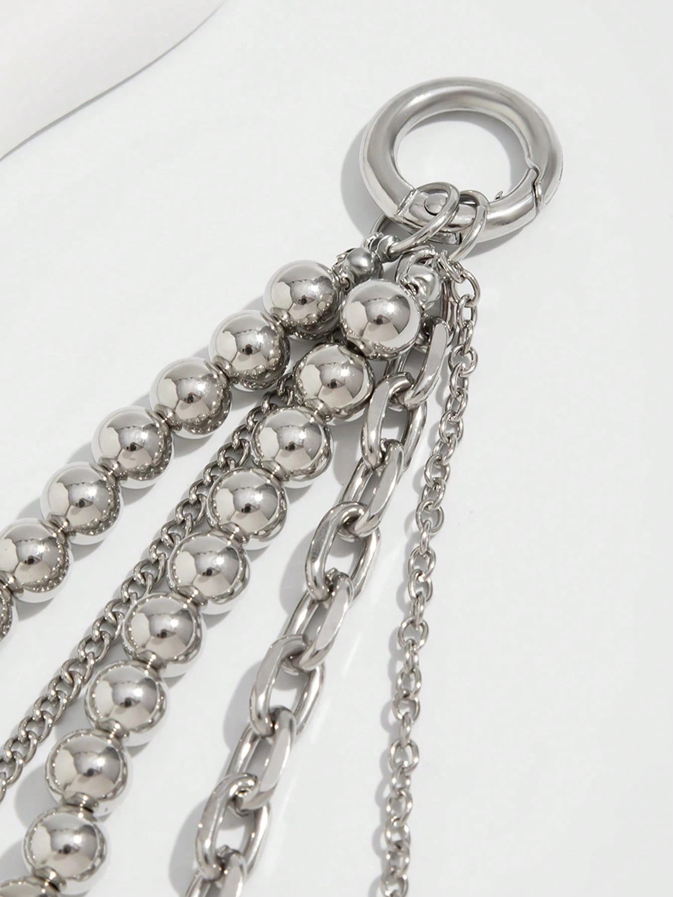 Elegant Metal Faux Pearl Beaded Keychain With Heart Tassel Decor, Jewelry Accessory, Personalized Gift, Funny Gift, Gift For Boyfriend, Phone Charm