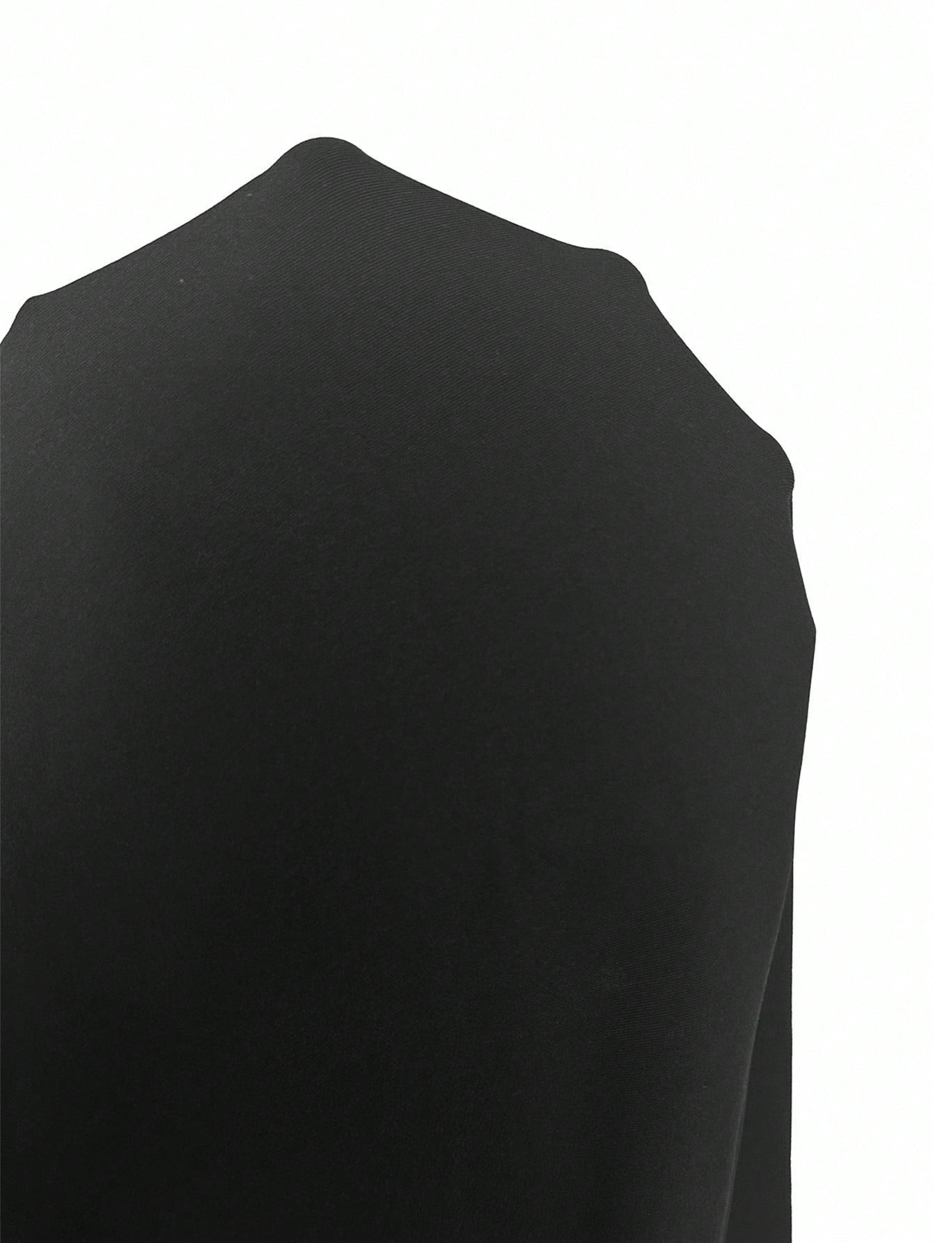 Elenzga Women's Elegant Knitted V-Neck Twist Design Batwing Sleeve Mid-Length Dress Formal Black Winter