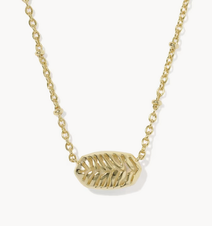 Elisa Tiger Stripe Necklace Gold Dark Brown Hawks Eye