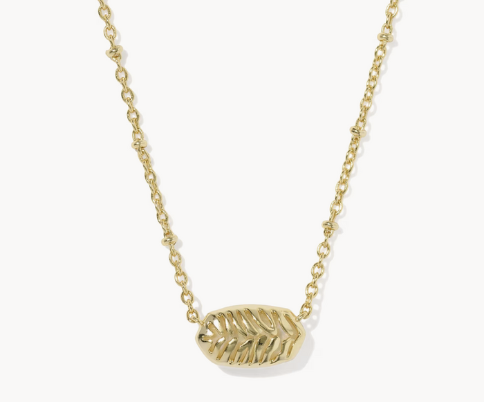 Elisa Tiger Stripe Necklace Gold/Natural MOP