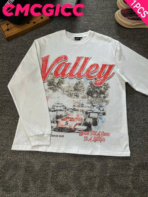 EMCGICC Manfinity Y2k Thin Graphic T-Shirt For Cotton,Hip-Hop For Men Long Sleeve Shirts, Funny Vintage,Regular Fit, Street Style Print, Ideal Gift For Him