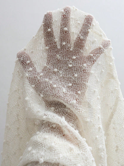 EMERY ROSE Plus Size White Elegant Casual Lace Kimono Cardigan For Women, Batwing Sleeve Asymmetric Hem Light Cover Up Top Holiday Bachelorette Party Wedding