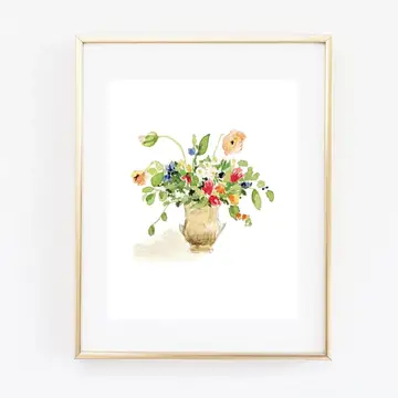 Emily Lex Bouquet Watercolor Unframed Wall Print 8x10