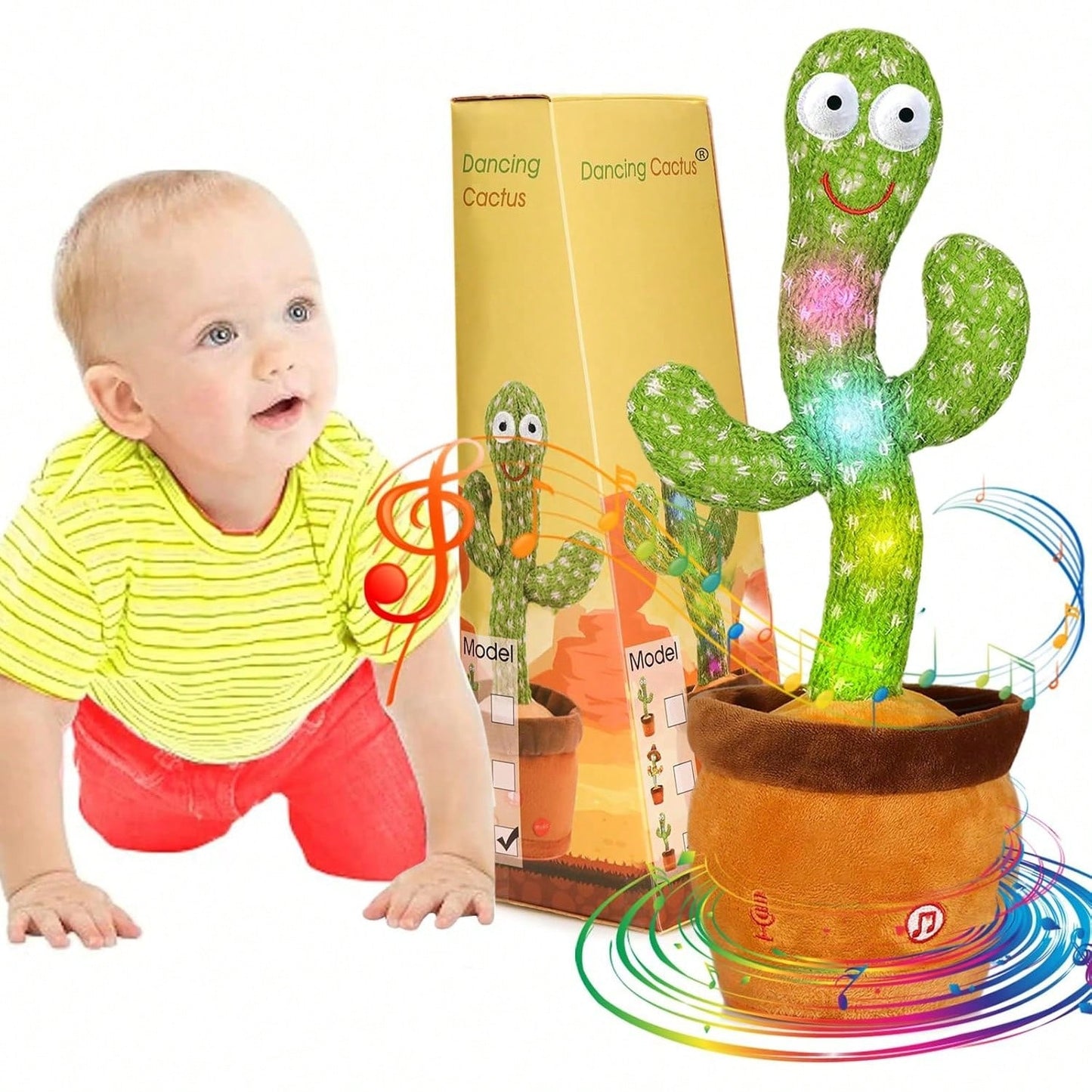 Emoin Talking Cactus Toy, Interactive Toys Dancing Cactus Toy Mimicking Repeating What You Say, Toddler Infant Baby Toys Gifts For 6 7 8 9 10 Month Old Baby Toys For 1 2 3 Year Old Boy Girl