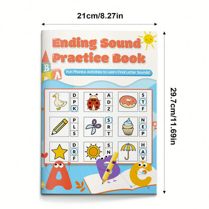 Ending Sound And Alphabet Letter Find Practice Book, Fun Phonics Activities To Learn Final Letter Sounds, Spot Trace And Color Letters A To Z, Great Workbook For Home School And Travel