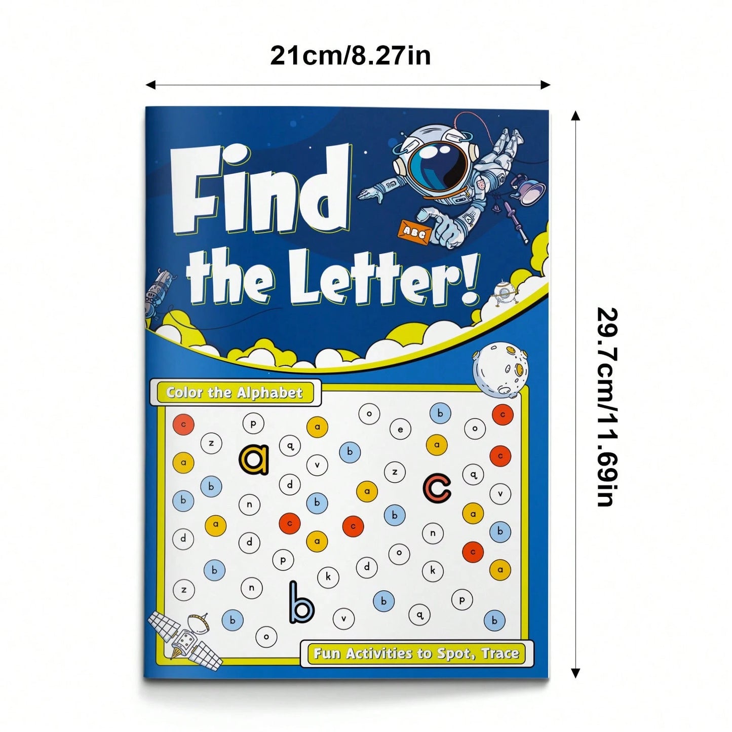 Ending Sound And Alphabet Letter Find Practice Book, Fun Phonics Activities To Learn Final Letter Sounds, Spot Trace And Color Letters A To Z, Great Workbook For Home School And Travel