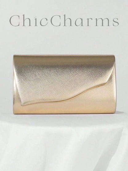 European And American Fashionable Simple Dinner Clutch Bag, Made Of High-Quality PU, Elegantly Designed For Noble Women, Single Chain Shoulder Bag