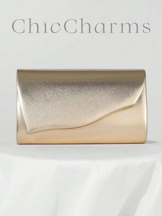 European And American Fashionable Simple Dinner Clutch Bag, Made Of High-Quality PU, Elegantly Designed For Noble Women, Single Chain Shoulder Bag