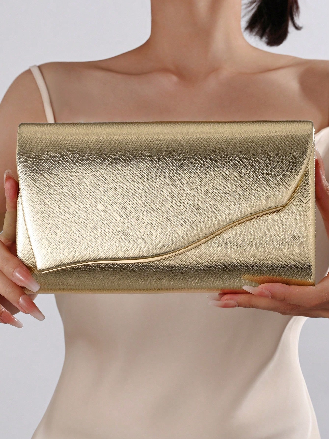 European And American Fashionable Simple Dinner Clutch Bag, Made Of High-Quality PU, Elegantly Designed For Noble Women, Single Chain Shoulder Bag