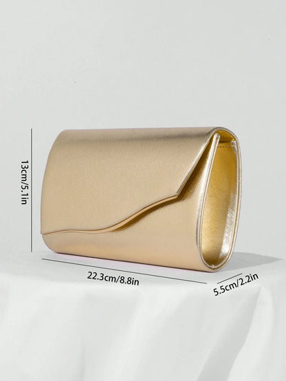 European And American Fashionable Simple Dinner Clutch Bag, Made Of High-Quality PU, Elegantly Designed For Noble Women, Single Chain Shoulder Bag