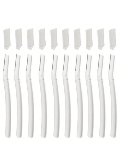 Exfoliating Dermaplaning Tool, Face & Eyebrow Razor With Precision Cover- 10 Count| Portable Razor For Women And Men,Hair Products And Accessories For Barber Salon Beauty Travel Essentials
