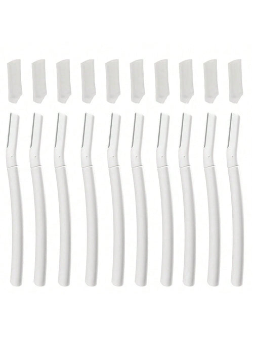 Exfoliating Dermaplaning Tool, Face & Eyebrow Razor With Precision Cover- 10 Count| Portable Razor For Women And Men,Hair Products And Accessories For Barber Salon Beauty Travel Essentials