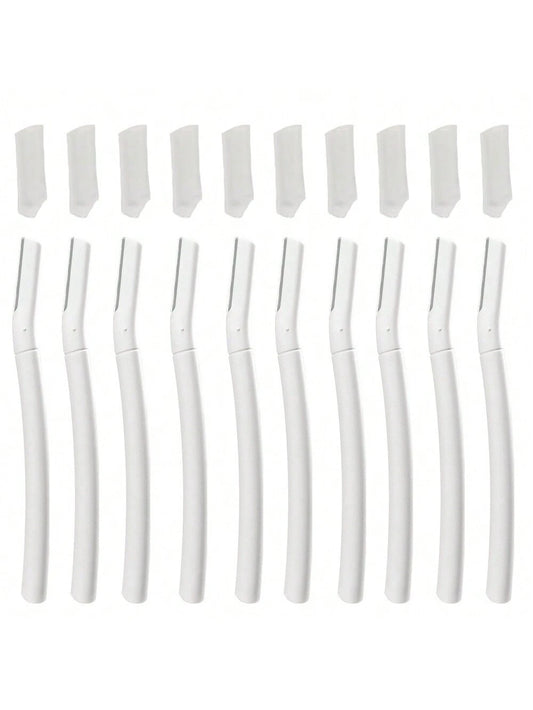 Exfoliating Dermaplaning Tool, Face & Eyebrow Razor With Precision Cover- 10 Count| Portable Razor For Women And Men,Hair Products And Accessories For Barber Salon Beauty Travel Essentials