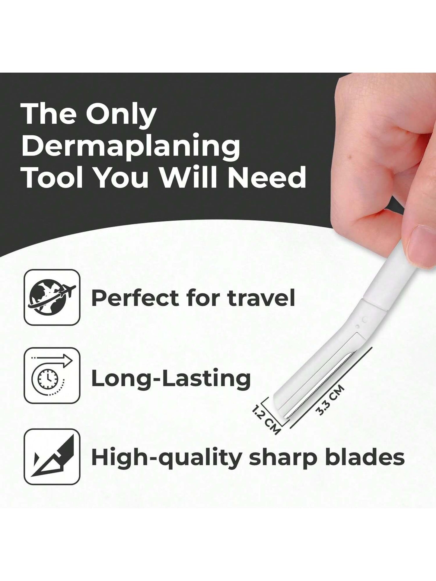 Exfoliating Dermaplaning Tool, Face & Eyebrow Razor With Precision Cover- 10 Count| Portable Razor For Women And Men,Hair Products And Accessories For Barber Salon Beauty Travel Essentials