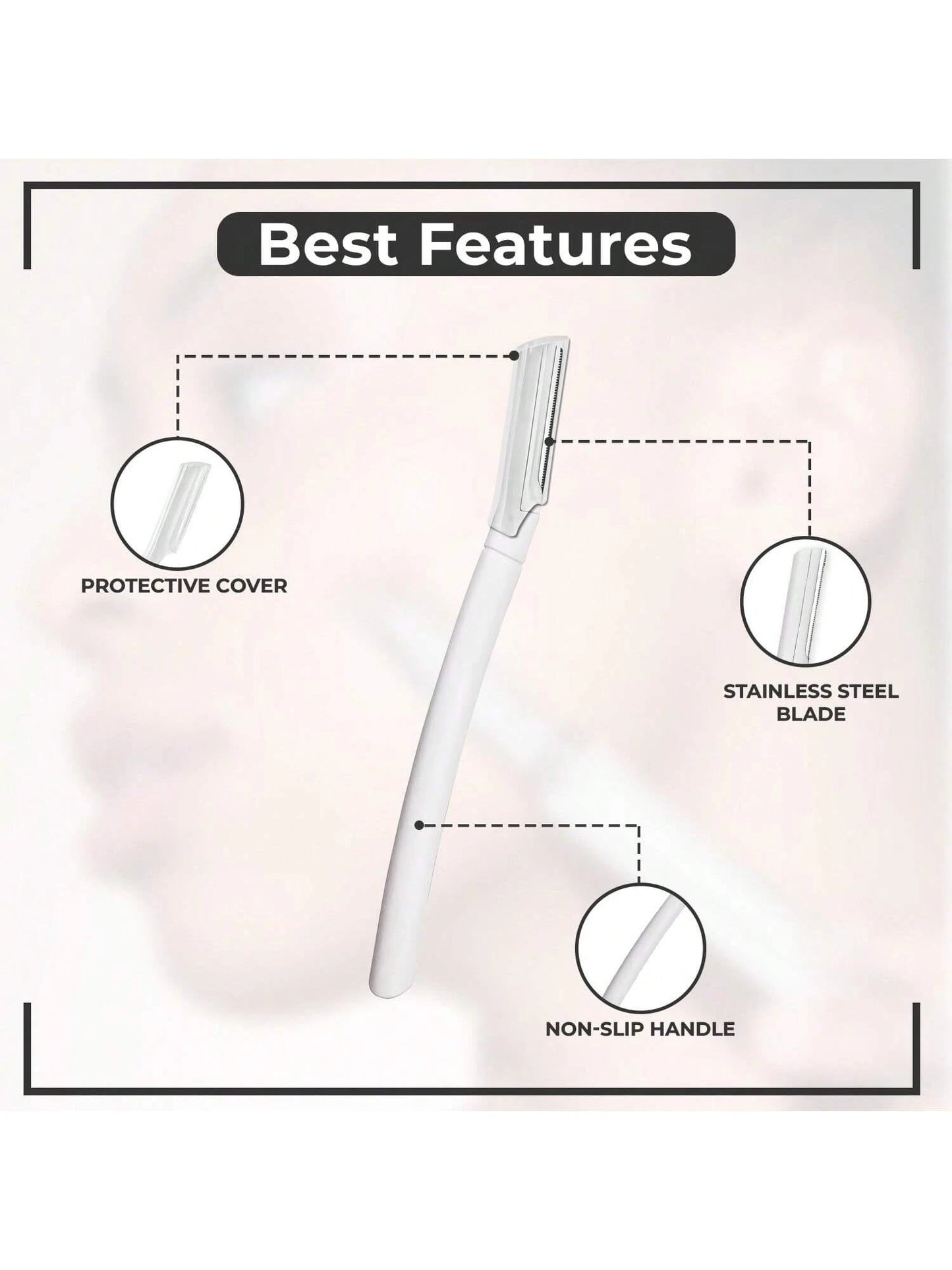 Exfoliating Dermaplaning Tool, Face & Eyebrow Razor With Precision Cover- 10 Count| Portable Razor For Women And Men,Hair Products And Accessories For Barber Salon Beauty Travel Essentials