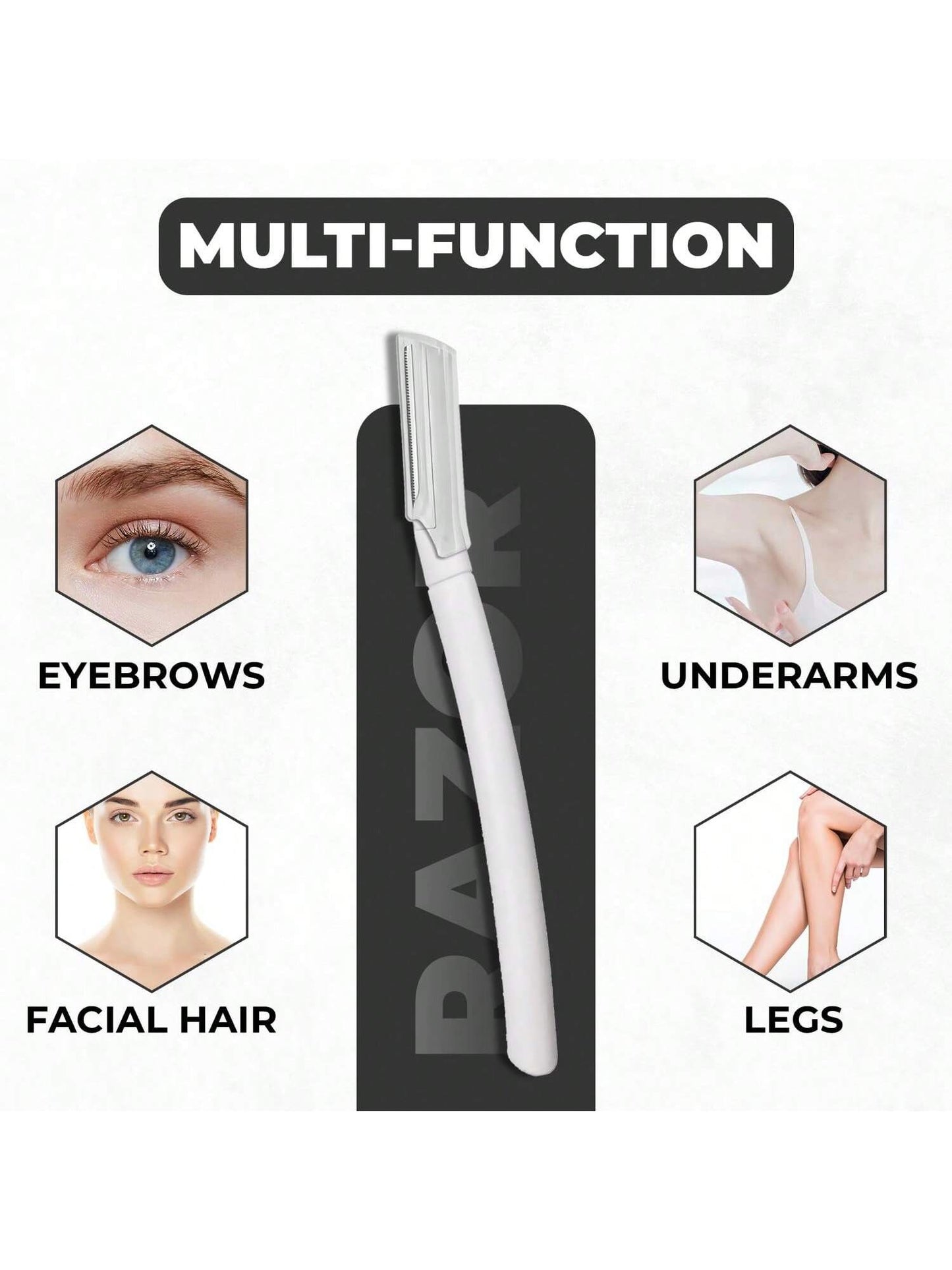 Exfoliating Dermaplaning Tool, Face & Eyebrow Razor With Precision Cover- 10 Count| Portable Razor For Women And Men,Hair Products And Accessories For Barber Salon Beauty Travel Essentials