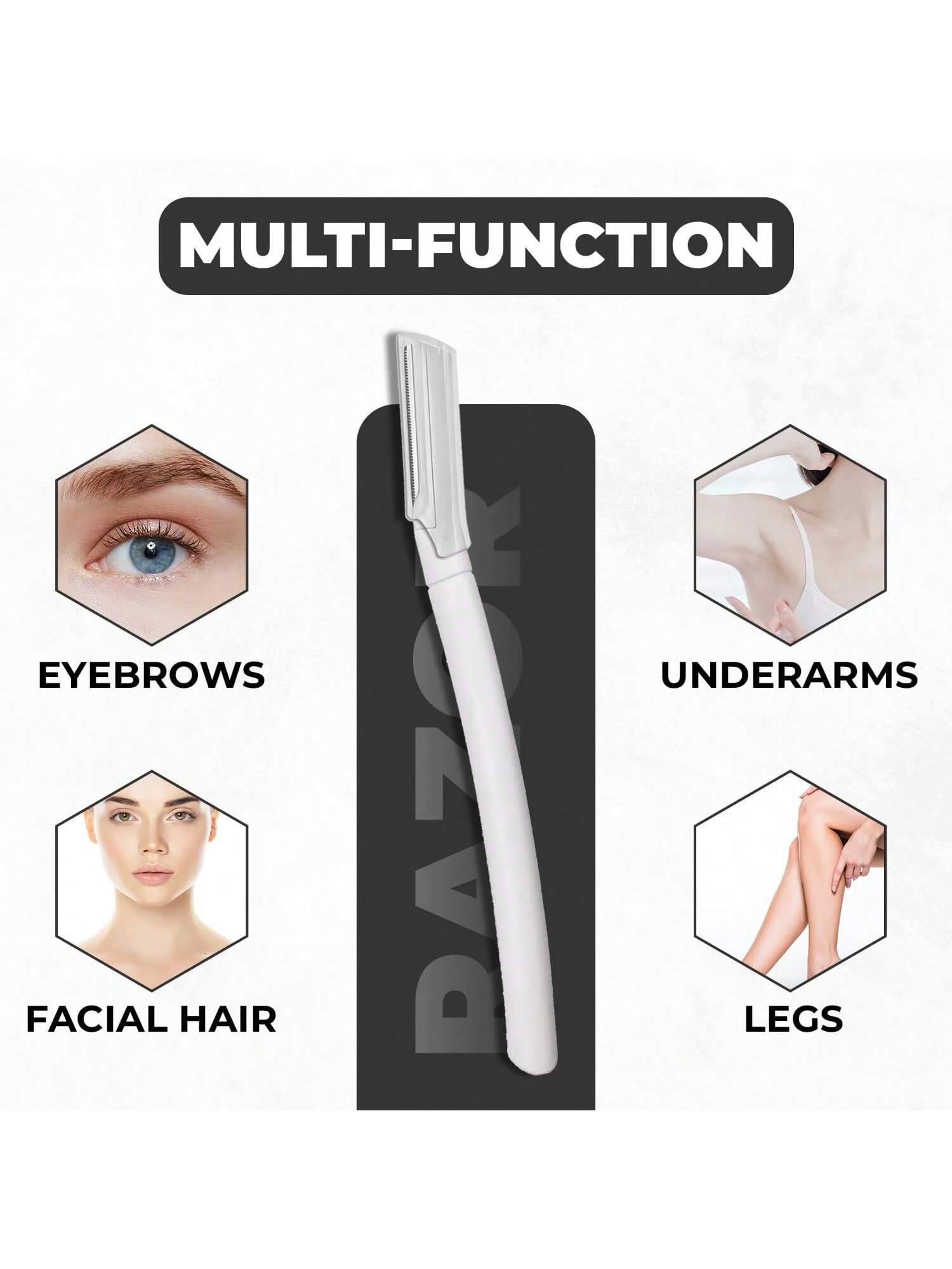 Exfoliating Dermaplaning Tool, Face & Eyebrow Razor With Precision Cover- 10 Count| Portable Razor For Women And Men,Hair Products And Accessories For Barber Salon Beauty Travel Essentials