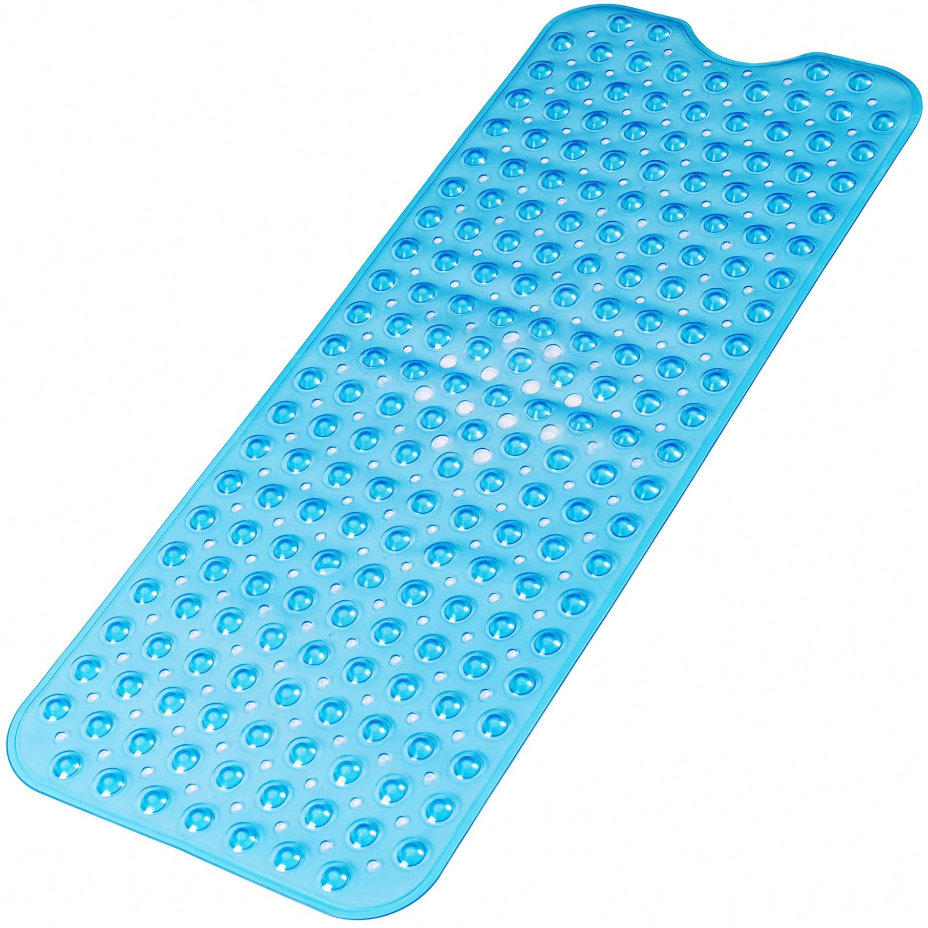 Extra Long Non-Slip Bathtub Mat With Drainage Holes And Suction Cups Non-Slip Bathtub Mat, 40 X 16 Inch Extra Long Bathtub Mat, Soft On Feet Machine Washable Bathroom Shower Mat- Ideal For Home, Hote