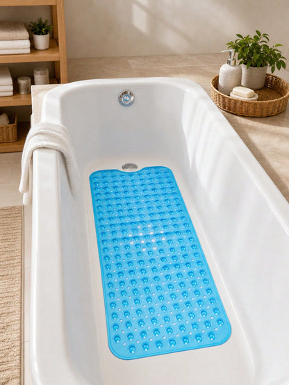 Extra Long Non-Slip Bathtub Mat With Drainage Holes And Suction Cups Non-Slip Bathtub Mat, 40 X 16 Inch Extra Long Bathtub Mat, Soft On Feet Machine Washable Bathroom Shower Mat- Ideal For Home, Hote