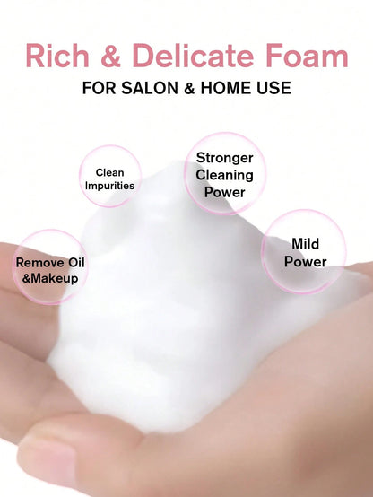 Eyelash Extension Cleanser 60ml + Brush + Rinse Bottle Eyelid Foam Cleanser, Eyelash Foam Shampoo For Extensions And Natural Lashes, Makeup Remover For Salon And Home Use.Lash Glue,Eyelash Glue
