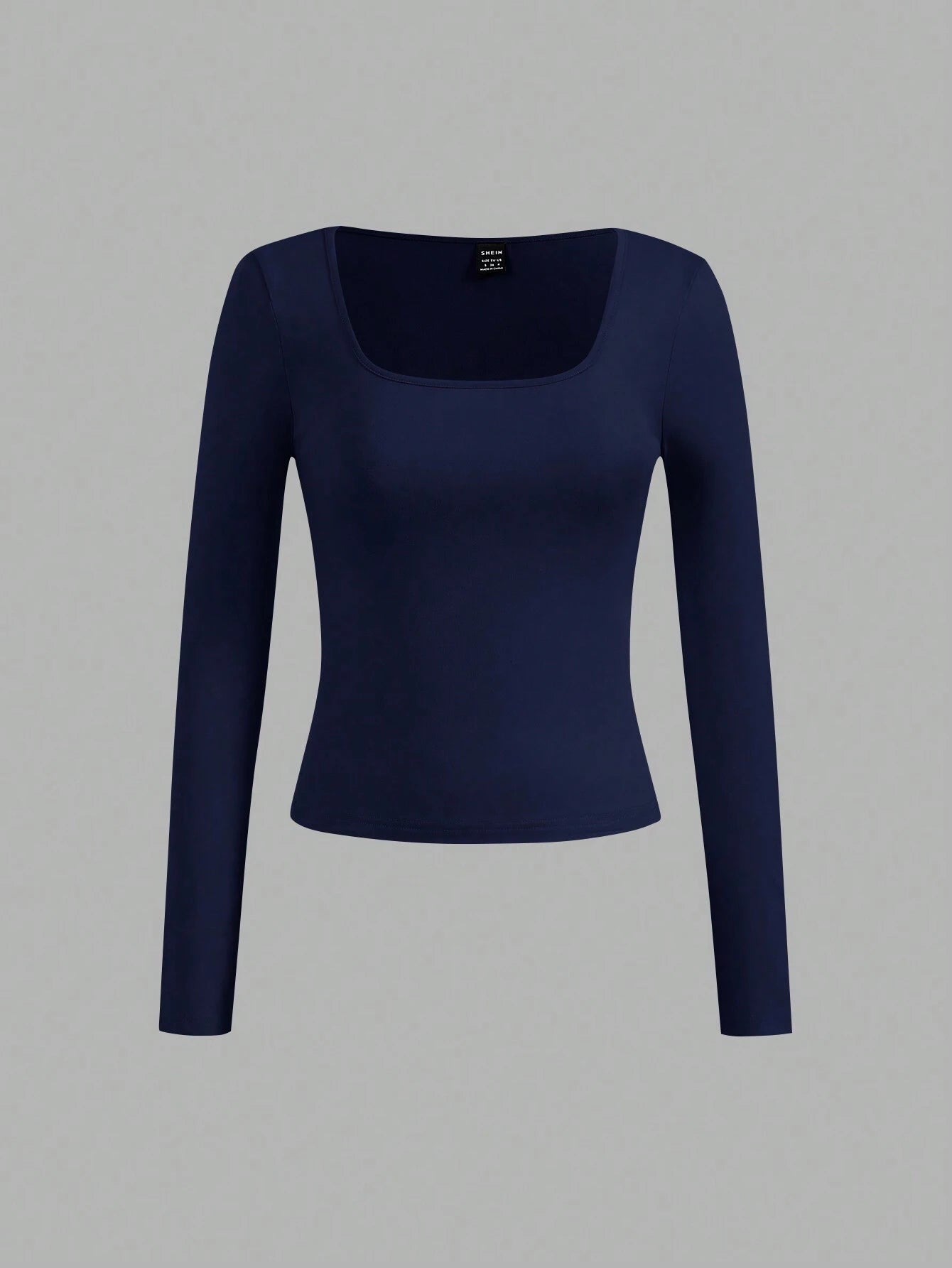 EZwear 3pcs/Set Women Plus Size Casual Square Neck T-Shirts, Suitable For Spring And Autumn And Winter Fall