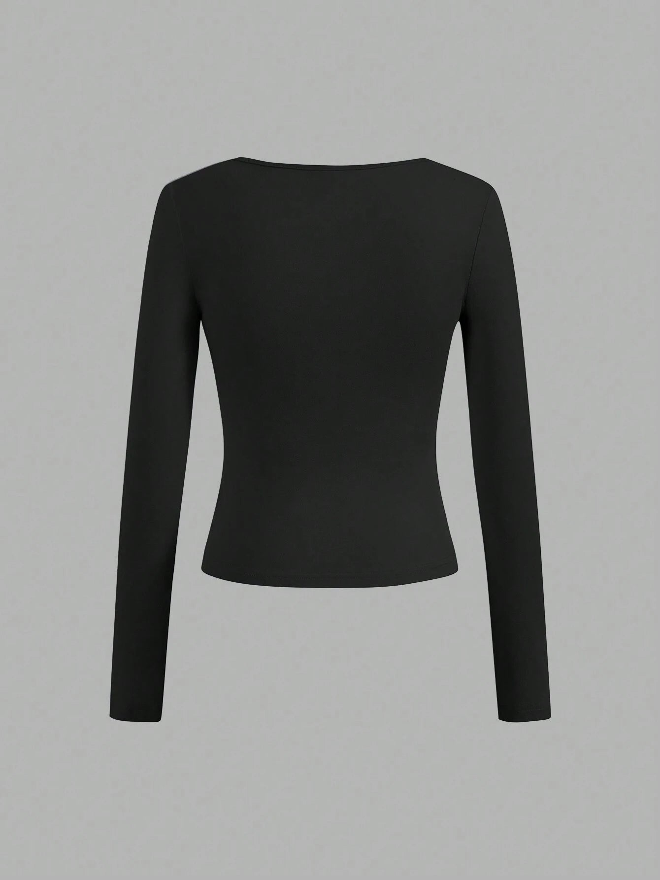 EZwear 3pcs/Set Women Plus Size Casual Square Neck T-Shirts, Suitable For Spring And Autumn And Winter Fall