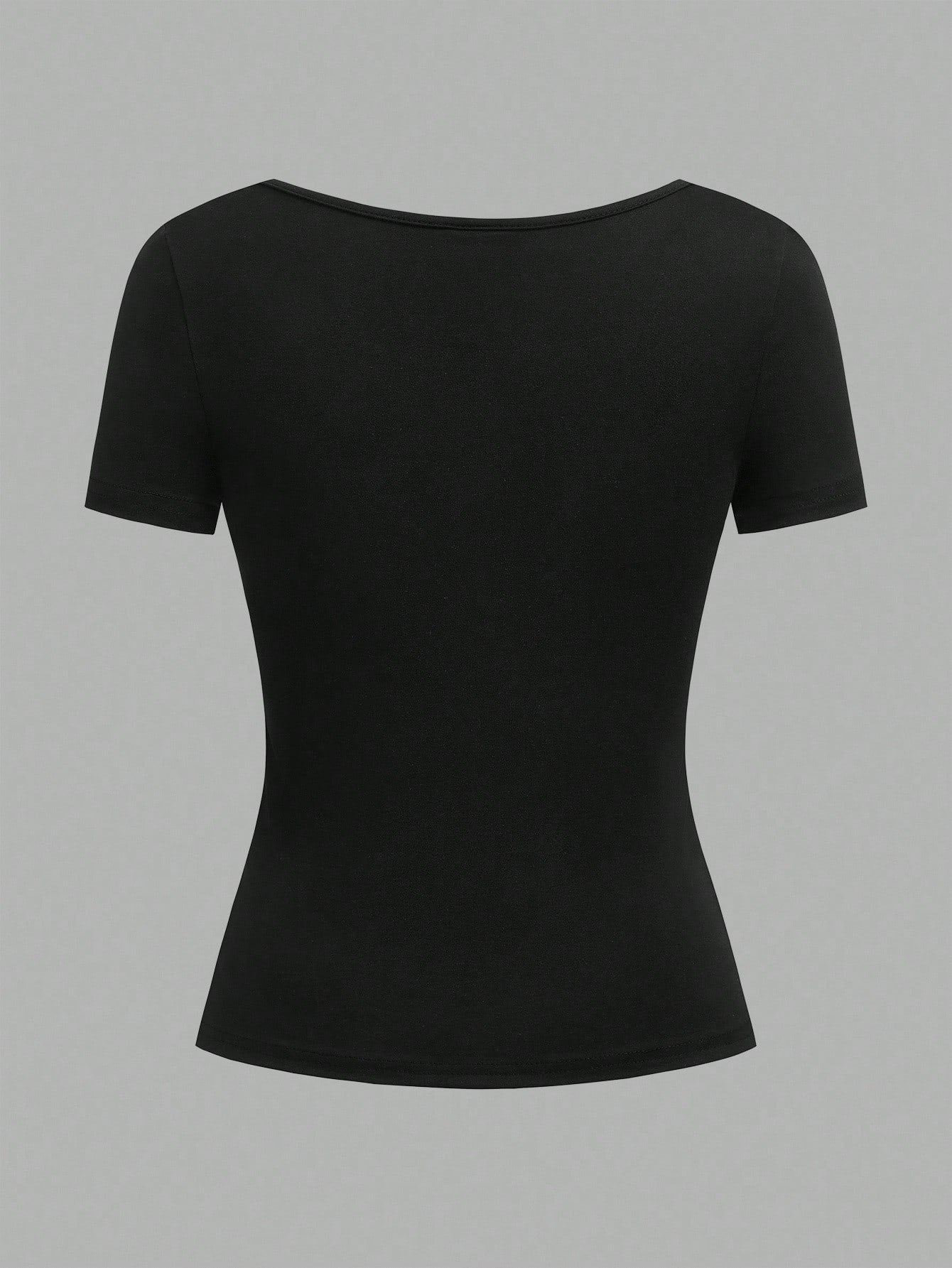 EZwear 3pcs Women's Short Sleeve Cropped Casual Fitted T-Shirts, Suitable For Summer