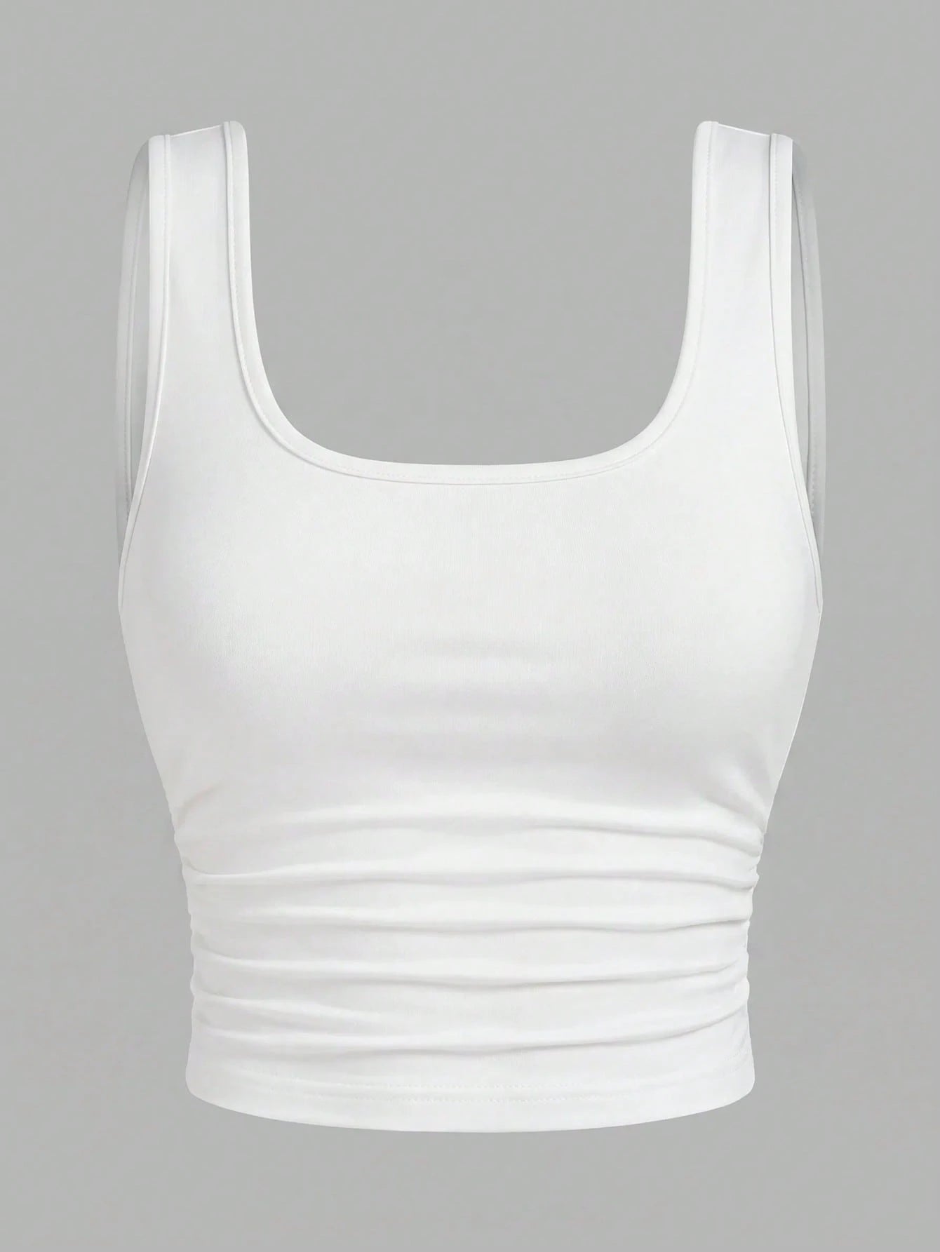EZwear 4pcs/Set Colorful Casual Cropped Plus Size Tank Tops, 3 Packs Tops, Tight Tops, Workout Tops,Business Casual Woman,Back To School