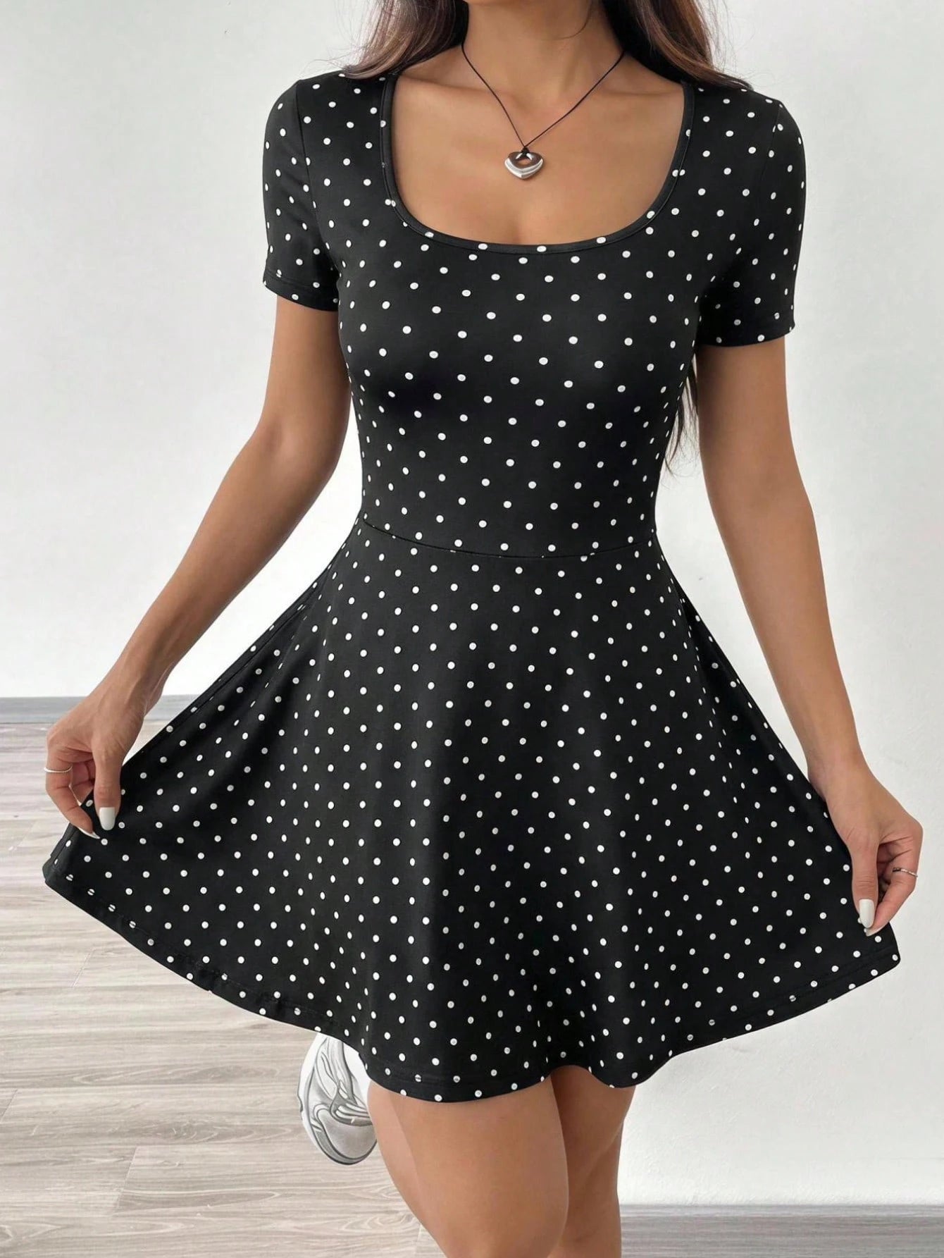 EZwear Black Knitted Mini Dress For Women,Autumn Dresses Clothes Everyday Daytime Daily Wear Casual Basic