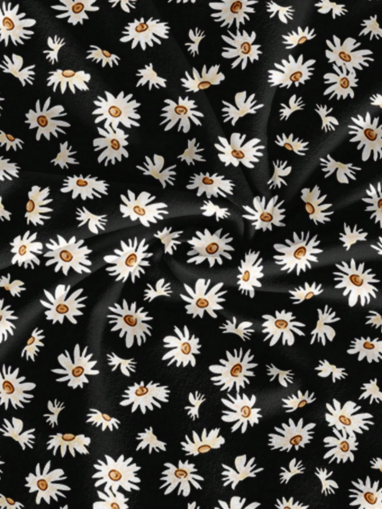 EZwear Casual Minimalist Full-Print Fitted Spaghetti Strap Maxi Dress For Summer, Daisy Print, Ditsy Floral