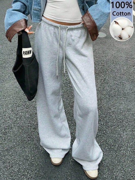 EZwear Summer Casual Versatile Grey Knit Sweatpants