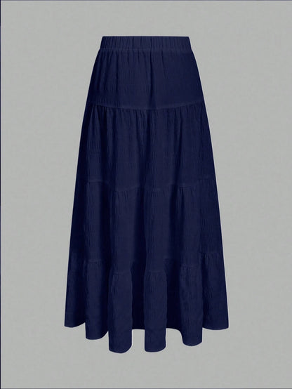 EZwear Women's Casual Vacation Multi-Layer Cake Skirt, Suitable For Summer