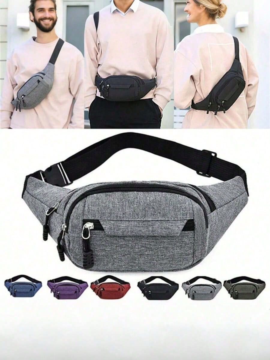 Fashion Men's Waist Bag Outdoor Travel Fanny Pack| Sling Chest Pocket Phone Bag Wallet| Portable Running Hiking Camping Crossbody Bag Gift Set