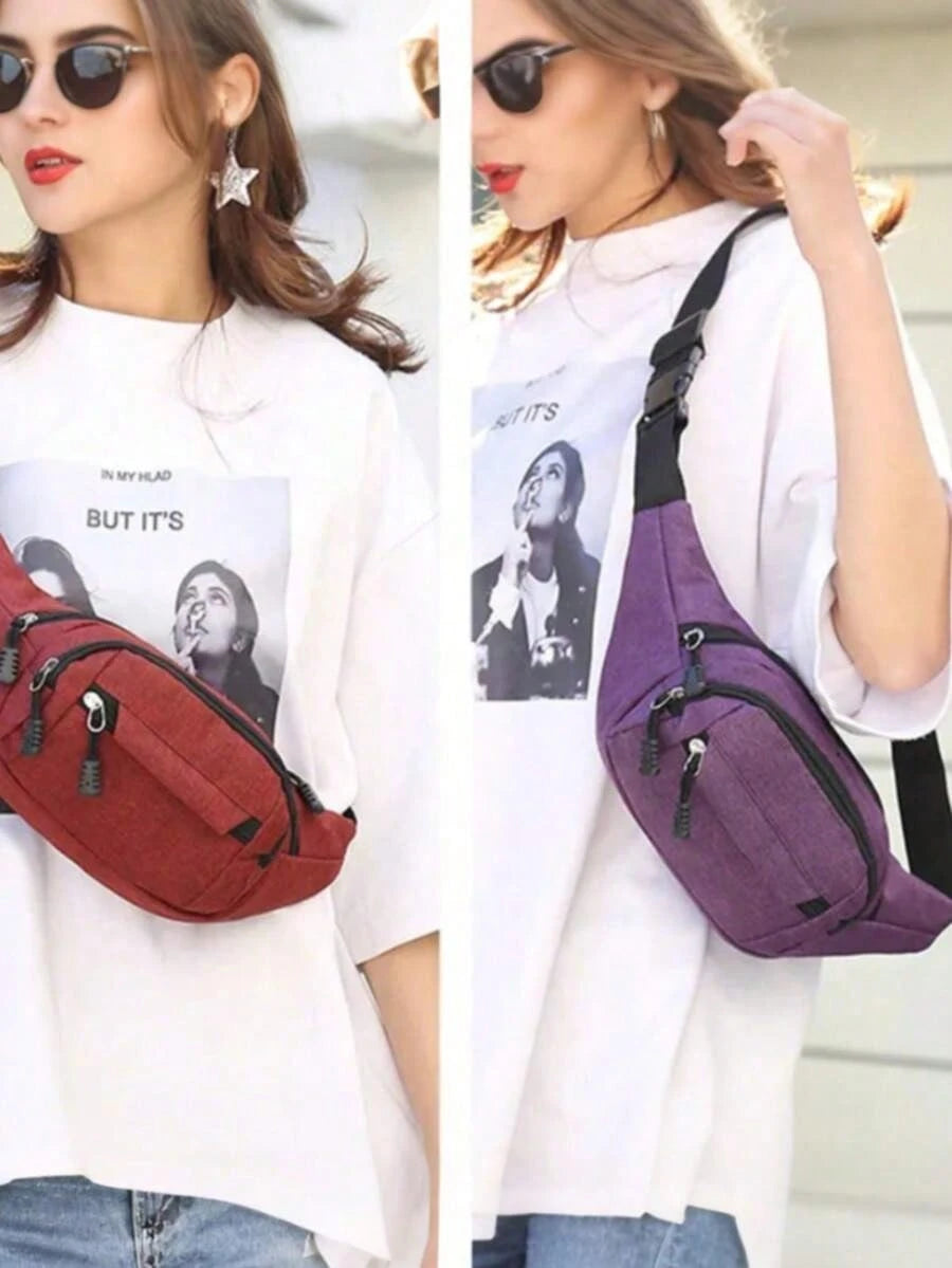 Fashion Men's Waist Bag Outdoor Travel Fanny Pack| Sling Chest Pocket Phone Bag Wallet| Portable Running Hiking Camping Crossbody Bag Gift Set