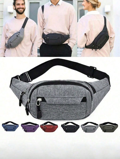 Fashion Men's Waist Bag Outdoor Travel Fanny Pack| Sling Chest Pocket Phone Bag Wallet| Portable Running Hiking Camping Crossbody Bag Gift Set
