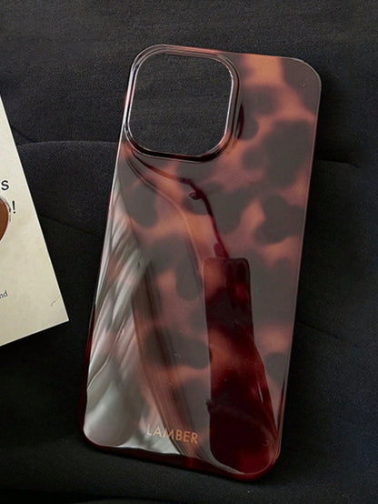 Fashionable Amber Leopard Gradient Protective Phone Case, Compatible With IPhone 17 Pro Max, 17 Pro, 17 Air, 17, 16, 15, 14, 13, 12, 11 Pro Max, Gradient Shock-Proof Protective Case