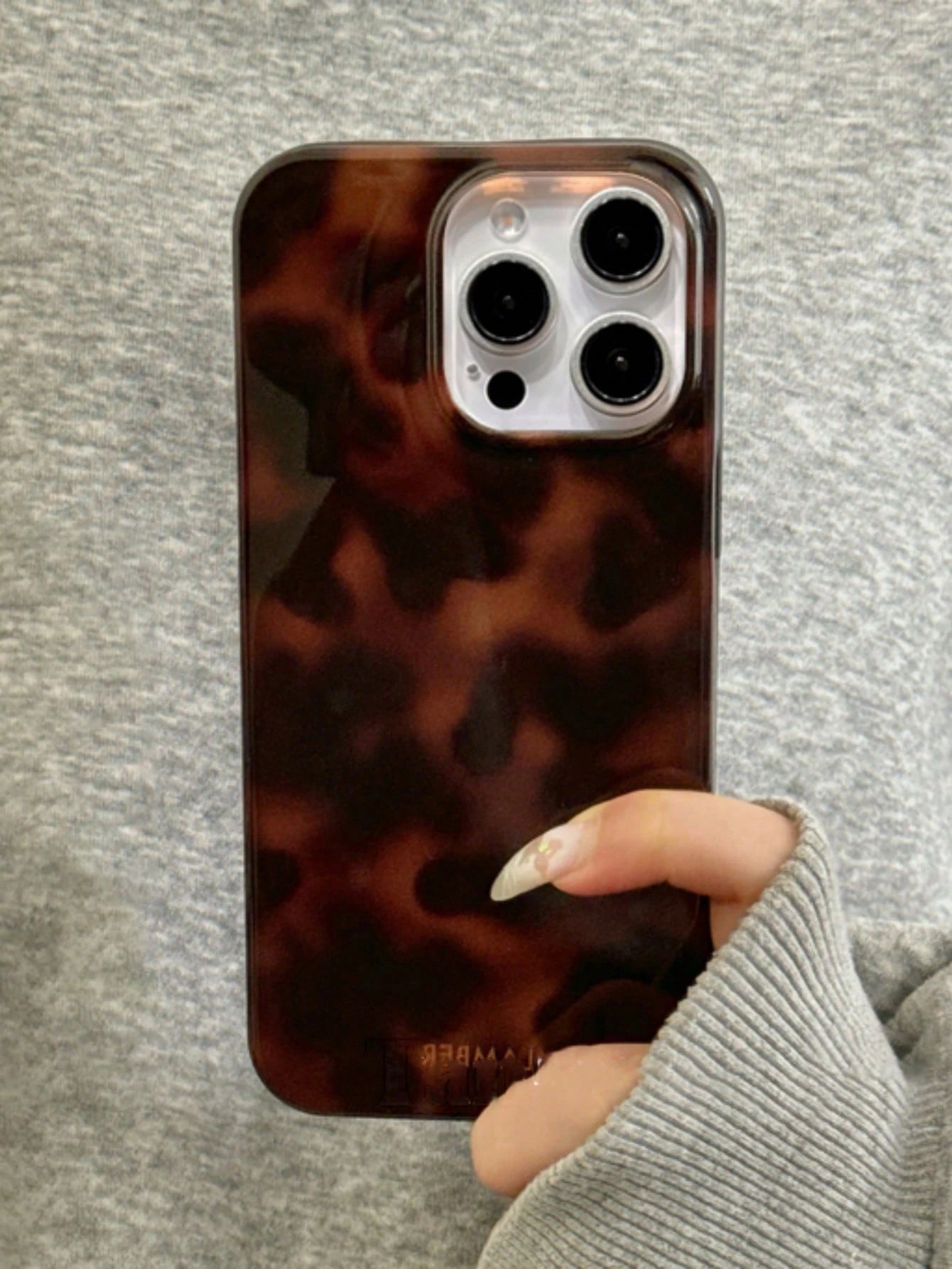 Fashionable Amber Leopard Gradient Protective Phone Case, Compatible With IPhone 17 Pro Max, 17 Pro, 17 Air, 17, 16, 15, 14, 13, 12, 11 Pro Max, Gradient Shock-Proof Protective Case