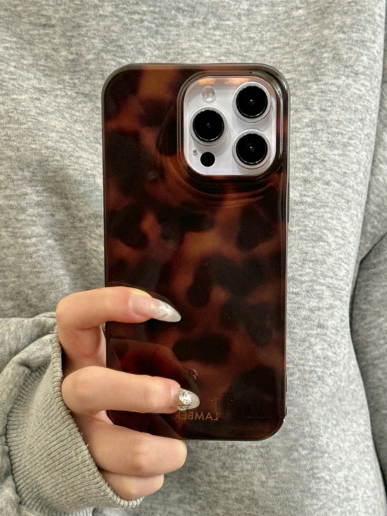 Fashionable Amber Leopard Gradient Protective Phone Case, Compatible With IPhone 17 Pro Max, 17 Pro, 17 Air, 17, 16, 15, 14, 13, 12, 11 Pro Max, Gradient Shock-Proof Protective Case