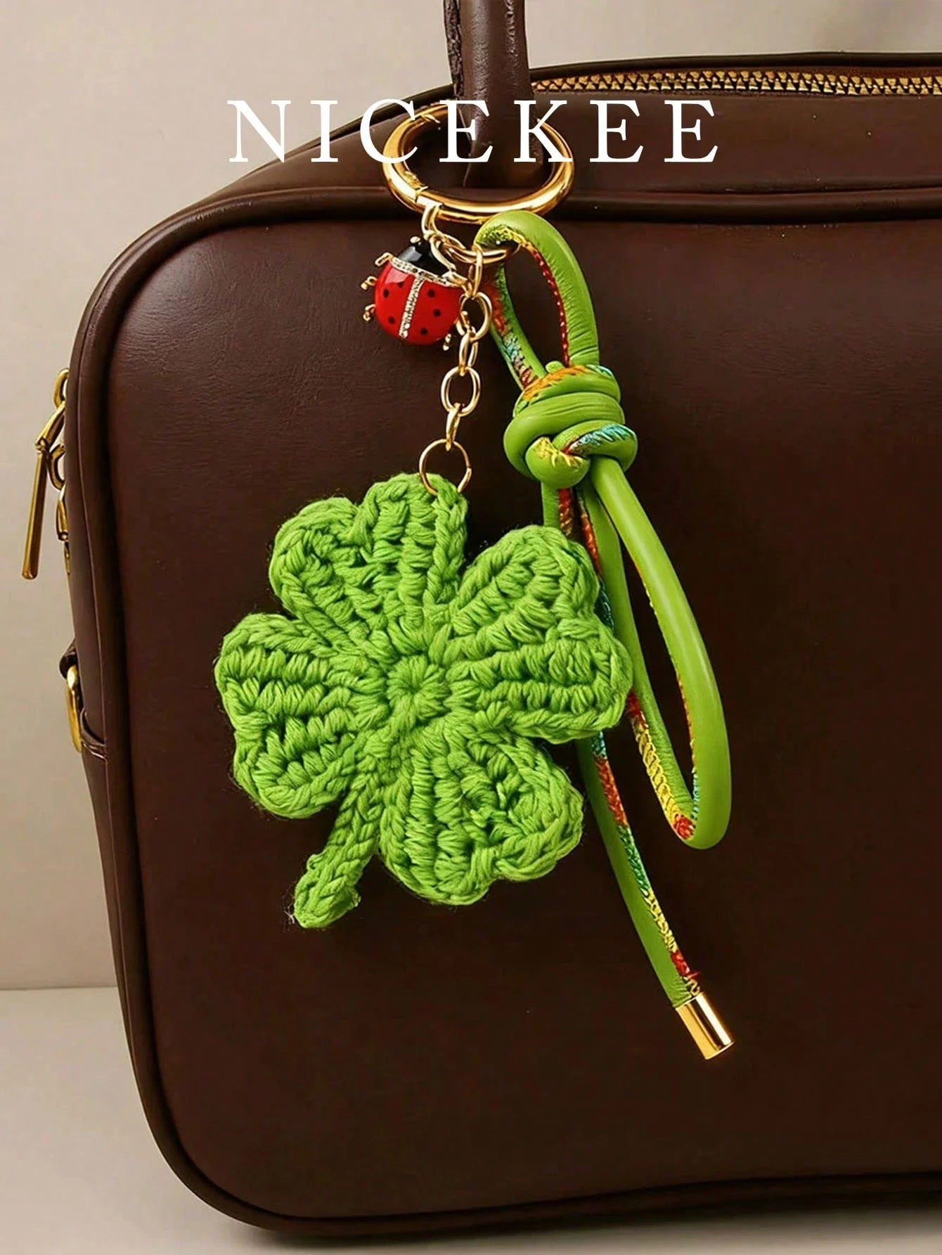 Fashionable, Fresh And Versatile Strawberry Lemon Pendant, Niche Design, Personalized Color Blocked Bag Accessories, Cute And Lightweight Rope Keychain, Suitable For Shopping, Dating, Daily Outings An