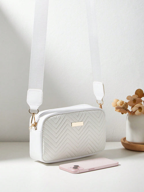 Fashionable & Minimalist Girls' Comfortable Coin Purse Crossbody Bag, Detachable Strap, Quality Feel, Exquisite Metal Decoration, Classic Design, Niche & Versatile