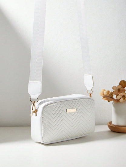 Fashionable & Minimalist Girls' Comfortable Coin Purse Crossbody Bag, Detachable Strap, Quality Feel, Exquisite Metal Decoration, Classic Design, Niche & Versatile