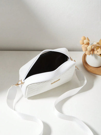 Fashionable & Minimalist Girls' Comfortable Coin Purse Crossbody Bag, Detachable Strap, Quality Feel, Exquisite Metal Decoration, Classic Design, Niche & Versatile