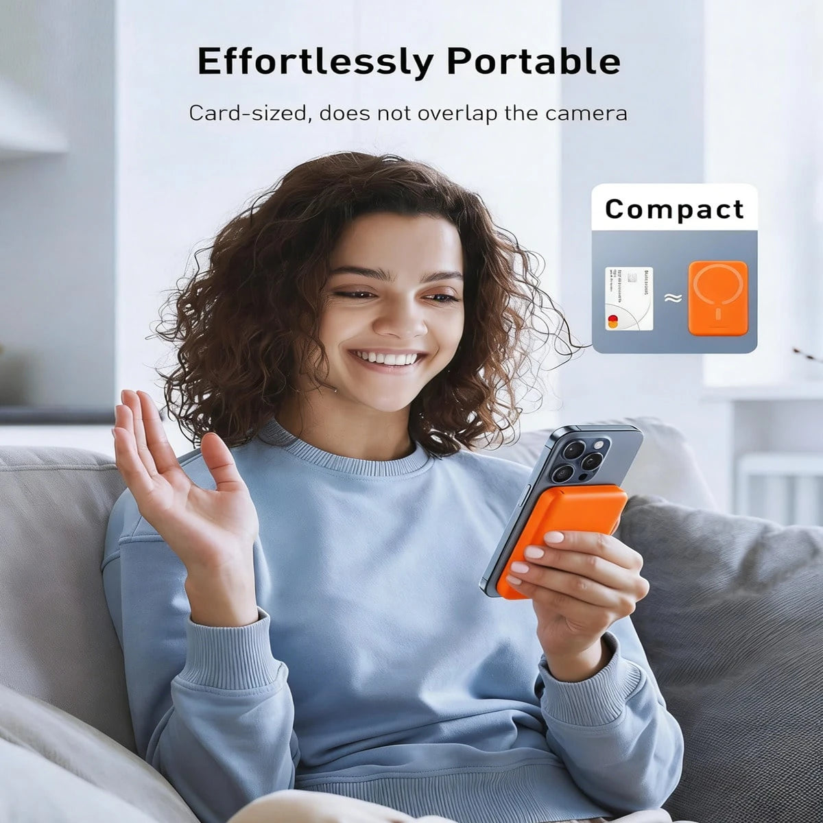 Fast Charging Magnetic Power Bank Portable Power Supply 5000mAh MagSafes Magnetic Wireless Power Bank With 20W Fast Charging, Ultra-Thin And Compact High-Speed Battery Pack, Strong Magnet For Easy Cha