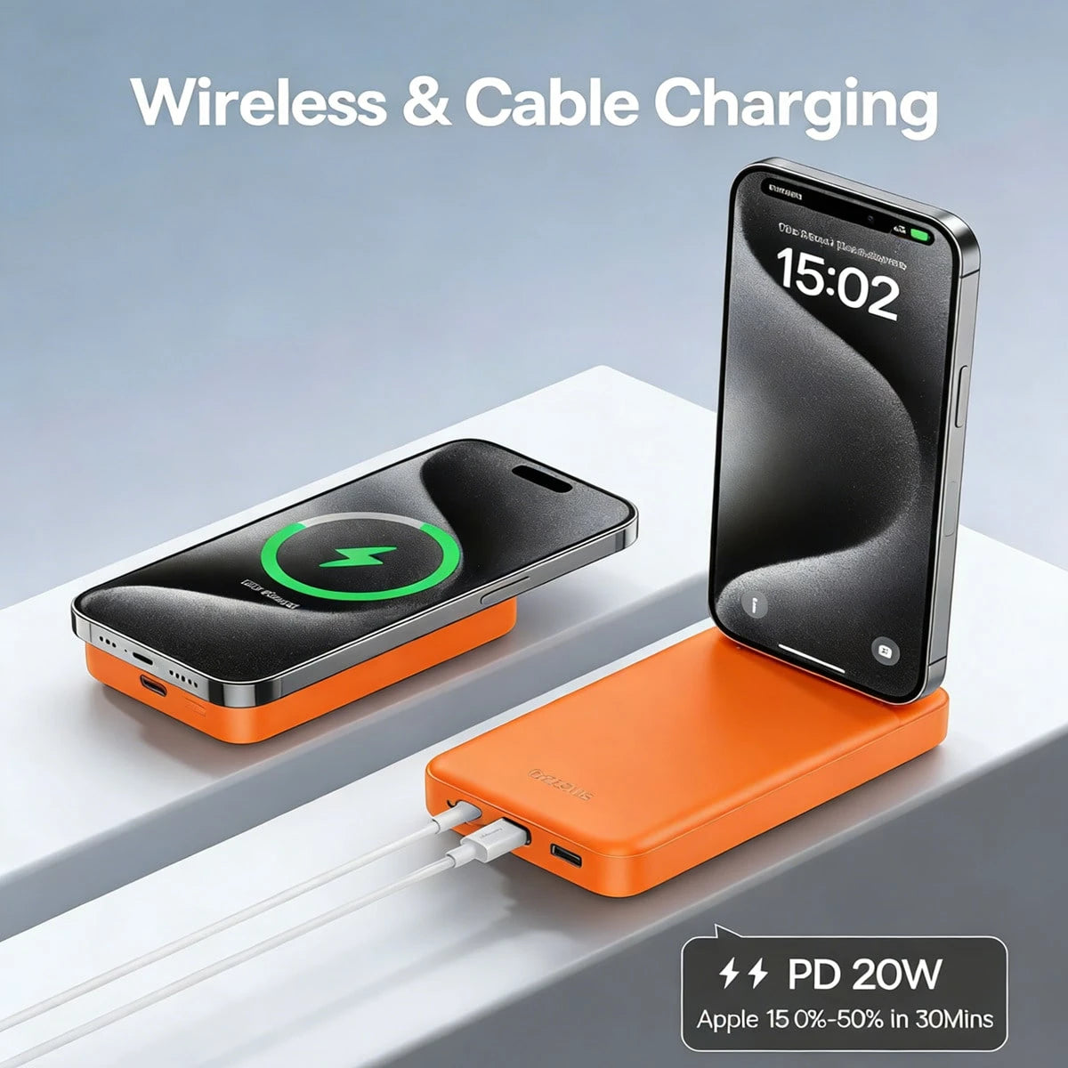 Fast Charging Magnetic Power Bank Portable Power Supply 5000mAh MagSafes Magnetic Wireless Power Bank With 20W Fast Charging, Ultra-Thin And Compact High-Speed Battery Pack, Strong Magnet For Easy Cha