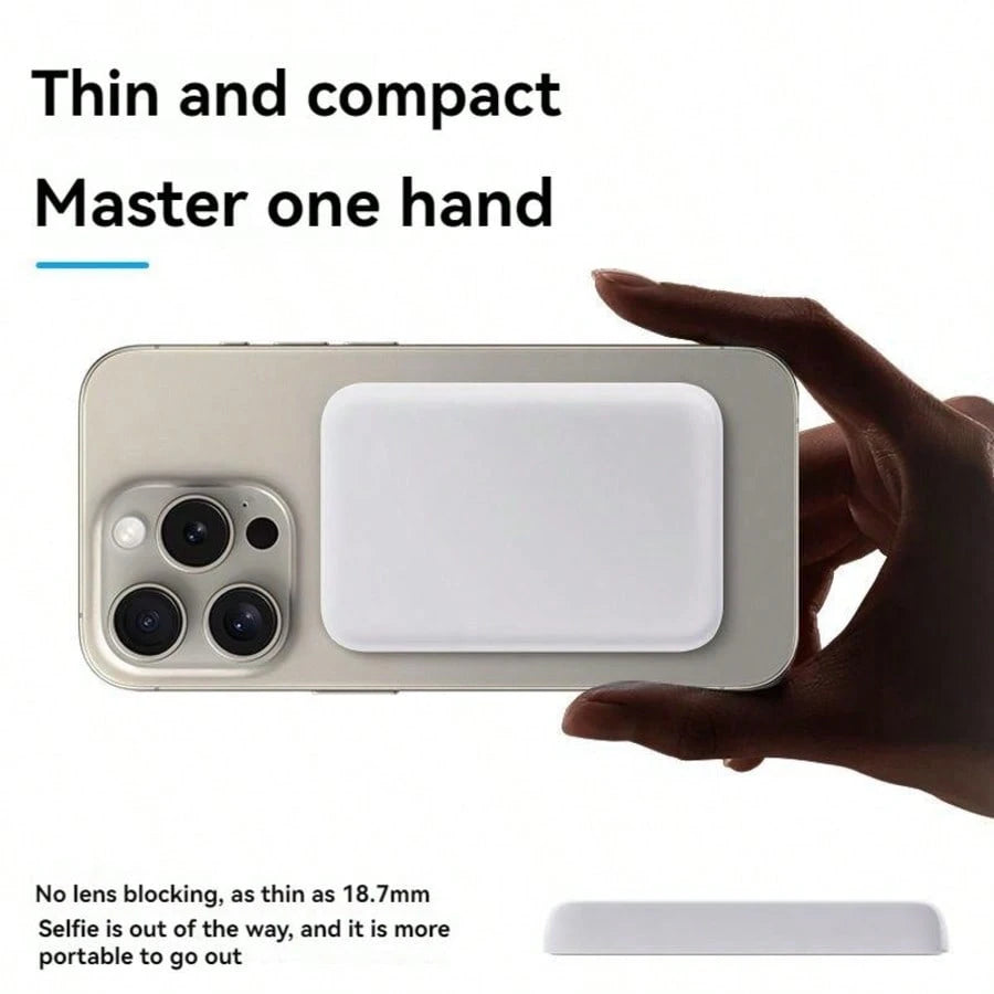 Fast Charging Magnetic Wireless Power Bank With MagSafe Ring Portable Charger, 5000mAh/10000mAh Power Bank For Phone 17/16/15/14/13/12, Battery Pack, Outdoor Travel Use, Graduation Gift, Memorial Day