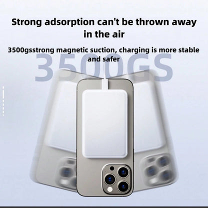 Fast Charging Magnetic Wireless Power Bank With MagSafe Ring Portable Charger, 5000mAh/10000mAh Power Bank For Phone 17/16/15/14/13/12, Battery Pack, Outdoor Travel Use, Graduation Gift, Memorial Day