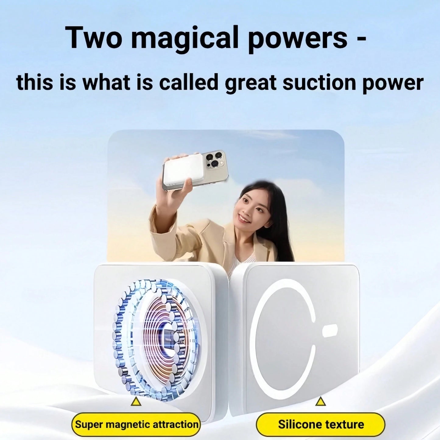 Fast Charging Magnetic Wireless Power Bank With MagSafe Ring Portable Charger, 5000mAh/10000mAh Power Bank For Phone 17/16/15/14/13/12, Battery Pack, Outdoor Travel Use, Graduation Gift, Memorial Day